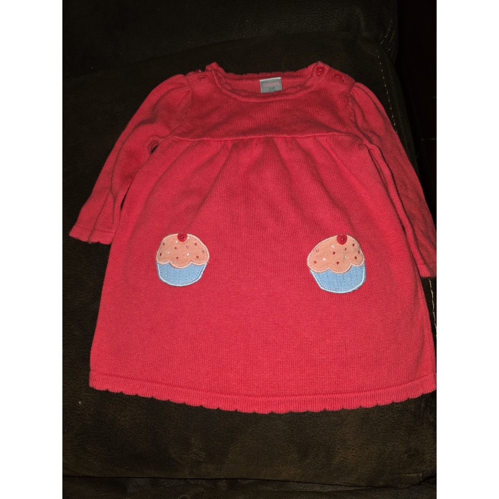 Gymboree layette line cupcake sweater dress size 3 6 months
